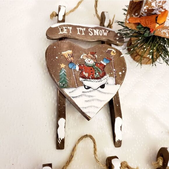 Christmas Hearts & Birds Decor Lot - Picture 3 of 8